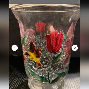 Fifth Avenue Crackle Glass Vase